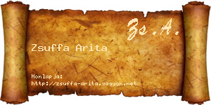 Zsuffa Arita névjegykártya